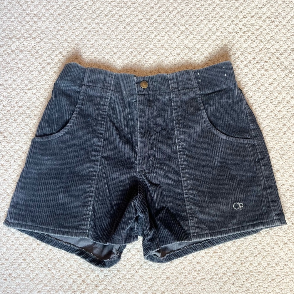 OP Women's High Waist Black Corduroy Shorts